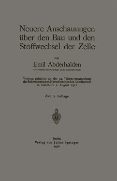 Cover Neuere Anschauungen über den Bau und den Stoffwechsel der Zelle (eBook, PDF)