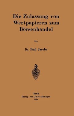 Cover Die Zulassung von Wertpapieren zum Börsenhandel (eBook, PDF)