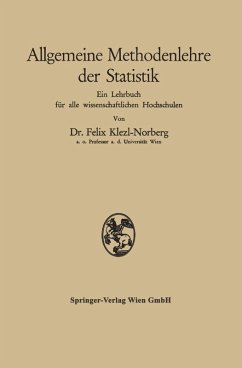 Allgemeine Methodenlehre der Statistik (eBook, PDF) - Klezl-Norberg, Felix