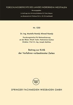 Cover Beitrag zur Kritik der Verfahren vorbestimmter Zeiten (eBook, PDF)