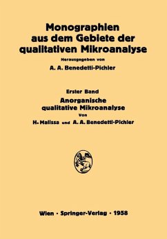 Anorganische Qualitative Mikroanalyse (eBook, PDF) - Malissa, Hanns; Benedetti-Pichler, Anton A.