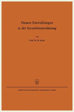 Cover Neuere Entwicklungen in der Investitionsrechnung (eBook, PDF)