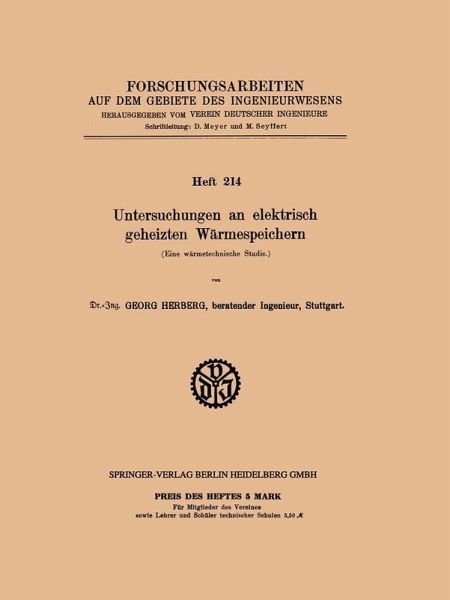 Untersuchungen an elektrisch geheizten Wärmespeichern (eBook, PDF)