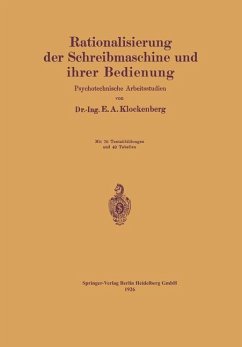 Rationalisierung der Schreibmaschine und ihrer Bedienung (eBook, PDF) - Klockenberg, E. A.
