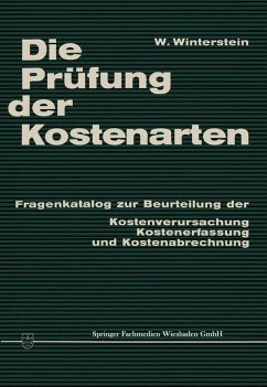 Die Prüfung der Kostenarten (eBook, PDF) - Winterstein, Wilhelm P.