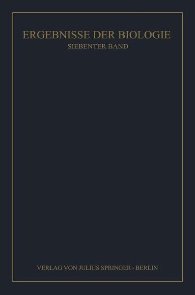 Ergebnisse der Biologie (eBook, PDF)