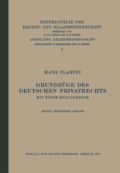 Grundzüge des Deutschen Privatrechts (eBook, PDF) - Planitz, Hans