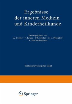 Ergebnisse der Inneren Medizin und Kinderheilkunde (eBook, PDF) Cover Ergebnisse der Inneren Medizin und Kinderheilkunde (eBook, PDF)