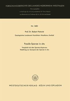 Cover Fossile Sporae in situ (eBook, PDF)