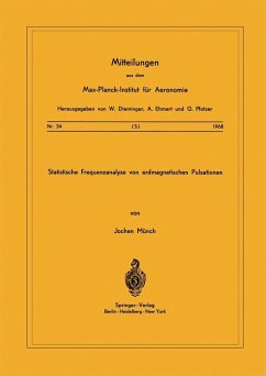 Statistische Frequenzanalyse von Erdmagnetischen Pulsationen (eBook, PDF) - Münch, J.