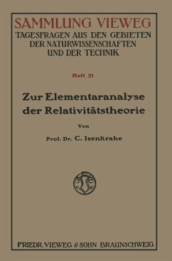 Cover Zur Elementaranalyse der Relativitätstheorie (eBook, PDF)