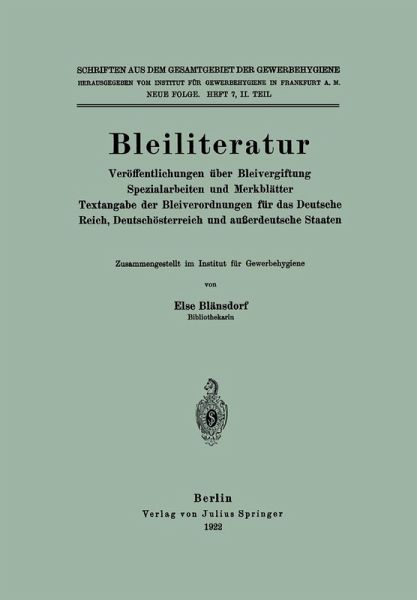 Bleiliteratur (eBook, PDF)