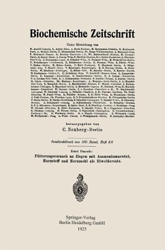 Fütterungsversuch an Ziegen mit Ammoniumacetat, Harnstoff und Hornmehl als Eiweißersatz (eBook, PDF) - Paasch, Ernst