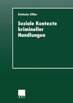Cover Soziale Kontexte krimineller Handlungen (eBook, PDF)
