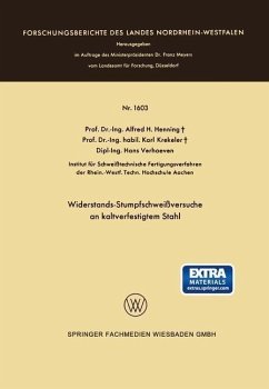 Cover Widerstands-Stumpfschweißversuche an kaltverfestigtem Stahl (eBook, PDF)