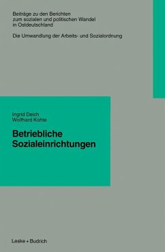 Betriebliche Sozialeinrichtungen (eBook, PDF)