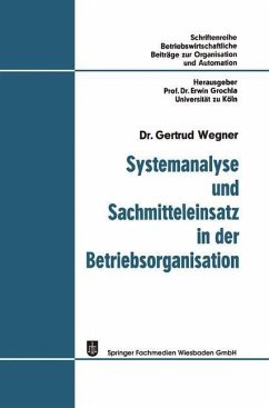 Cover Systemanalyse und Sachmitteleinsatz in der Betriebsorganisation (eBook, PDF)