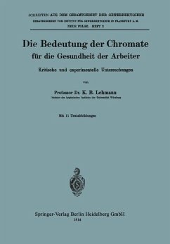 Cover Die Bedeutung der Chromate für die Gesundheit der Arbeiter (eBook, PDF)