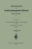 Jahresbericht der forstlich - phänologischen Stationen Deutschlands (eBook, PDF)