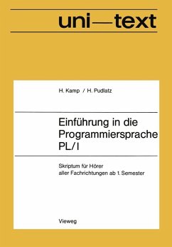 Einführung in die Programmiersprache PL/I (eBook, PDF) - Kamp, Hermann