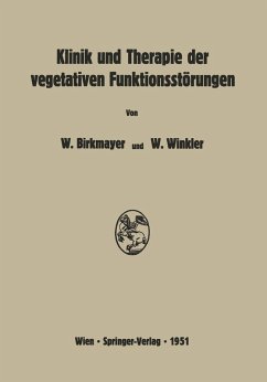 Klinik und Therapie der vegetativen Funktionsstörungen (eBook, PDF) - Birkmayer, Walther; Winkler, Wilhelm