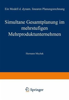 Cover Simultane Gesamtplanung im mehrstufigen Mehrproduktunternehmen (eBook, PDF)