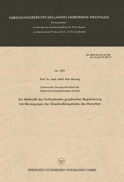 Cover Zur Methodik der fortlaufenden graphischen Registrierung von Bewegungen der Gliedmaßengelenke des Menschen (eBook, PDF)