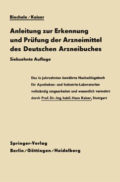 Cover Anleitung zur Erkennung und Prüfung der Arzneimittel des Deutschen Arzneibuches (eBook, PDF)