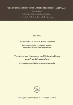 Verfahren zur Erkennung und Unterscheidung von Chemiefaserstoffen (eBook, PDF) - Stratmann, Maria