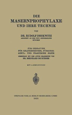 Cover Die Masernprophylaxe und Ihre Technik (eBook, PDF)
