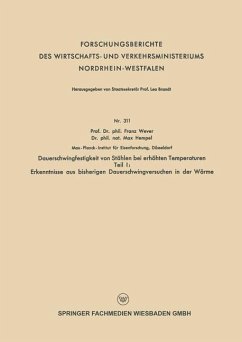 Cover Dauerschwingfestigkeit von Stählen bei erhöhten Temperaturen (eBook, PDF)