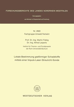 Cover Lokale Bestimmung gasförmiger Schadstoffe mittels einer Impuls-Laser-Streulicht-Sonde (eBook, PDF)