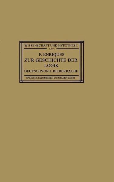Zur Geschichte der Logik (eBook, PDF)