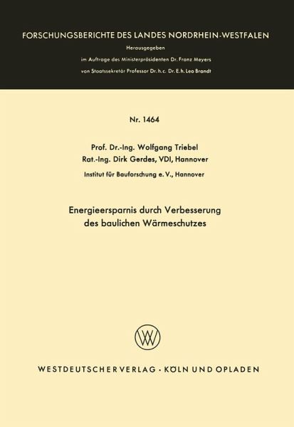 Energieersparnis durch Verbesserung des baulichen Wärmeschutzes (eBook, PDF)
