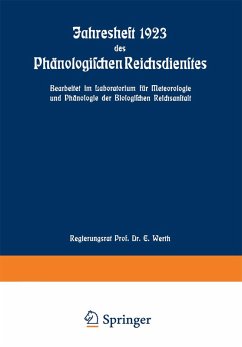 Jahresheft 1923 des Phänologischen Reichsdienstes (eBook, PDF) - Werth, E.