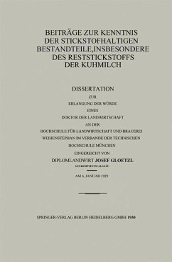 Cover Beiträge zur Kenntnis der stickstoffhaltigen Bestandteile, insbesondere des Reststickstoffs der Kuhmilch (eBook, PDF)
