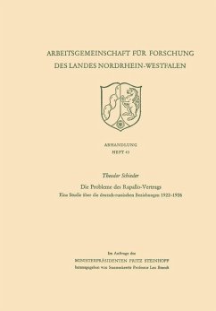 Die Probleme des Rapallo-Vertrags (eBook, PDF) - Schieder, Theodor