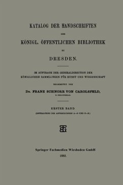 Cover Katalog der Handschriften der Königl. Öffentlichen Bibliothek zu Dresden (eBook, PDF)