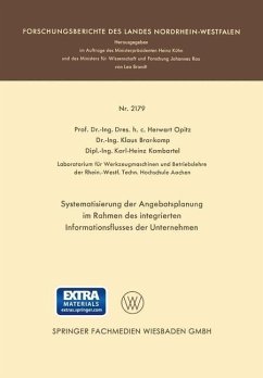 Systematisierung der Angebotsplanung im Rahmen des integrierten Informationsflusses der Unternehmen (eBook, PDF) - Opitz, Herwart