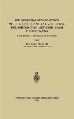 Cover Die Abderhalden-Reaktion mittels der Quantitativen 