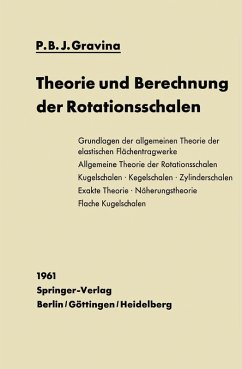 Theorie und Berechnung der Rotationsschalen (eBook, PDF) - Gravina, Pedro Bento Jose