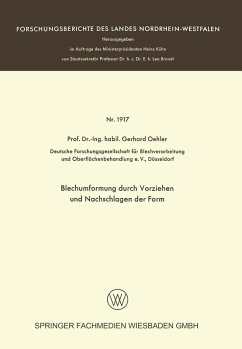 Blechumformung durch Vorziehen und Nachschlagen der Form (eBook, PDF) - Oehler, Gerhard