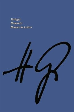 Cover Verleger . Humanist Homme de Lettres (eBook, PDF)
