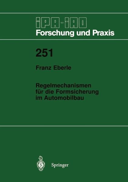 Regelmechanismen für die Formsicherung im Automobilbau (eBook, PDF)