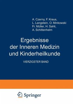 Cover Ergebnisse der Inneren Medizin und Kinderheilkunde (eBook, PDF)