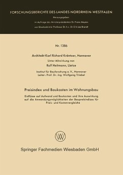 Preisindex und Baukosten im Wohnungsbau (eBook, PDF) - Kräntzer, Karl Richard