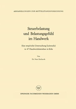 Cover Steuerbelastung und Belastungsgefühl im Handwerk (eBook, PDF)