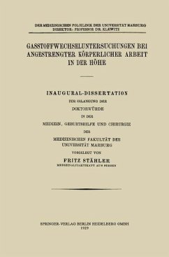 Gasstoffwechseluntersuchungen bei angestrengter körperlicher Arbeit in der Höhe (eBook, PDF) Cover Gasstoffwechseluntersuchungen bei angestrengter körperlicher Arbeit in der Höhe (eBook, PDF)