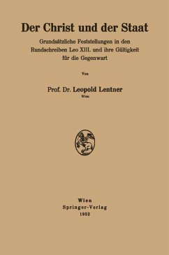 Der Christ und der Staat (eBook, PDF) - Lentner, Leopold