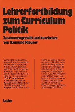 Cover Lehrerfortbildung zum Curriculum 